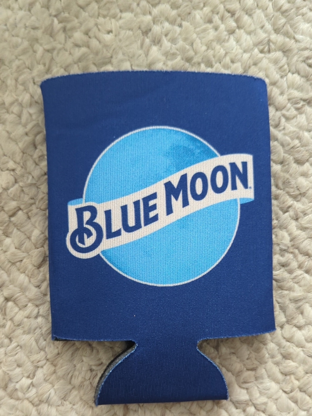 Blue Moon Logo Can Koozie - Blue